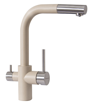 Кухонный смеситель Florentina Кристалл Бежевый (для чистой воды)