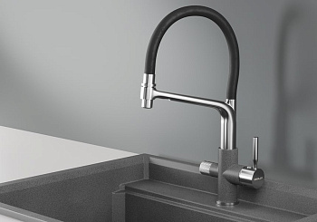 Смеситель для кухни Granula GR-0075, графит