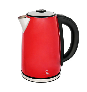 Электрочайник LEX LX 30021-2, красный, черный
