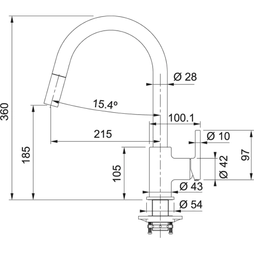 Смеситель Franke Lina Pull-Out 115.0626.083