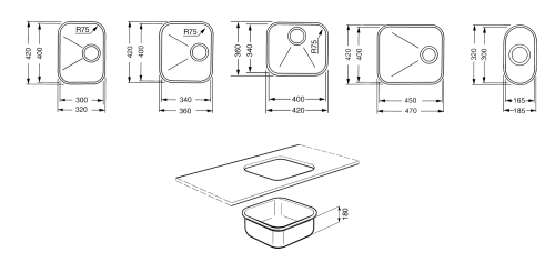 Мойка Smeg UM34