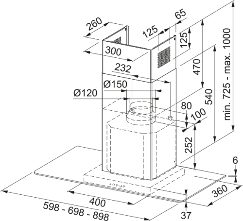 Вытяжка Franke FGL 925 XS NP