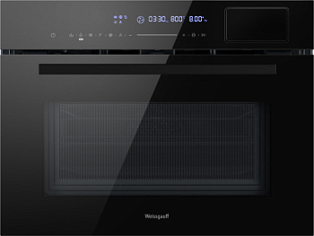 Духовой шкаф компактный с СВЧ и паром Weissgauff OEMS 459 PDB Black Edition