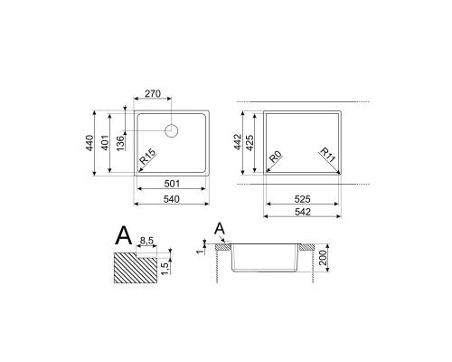 Мойка Smeg VFU50SFR