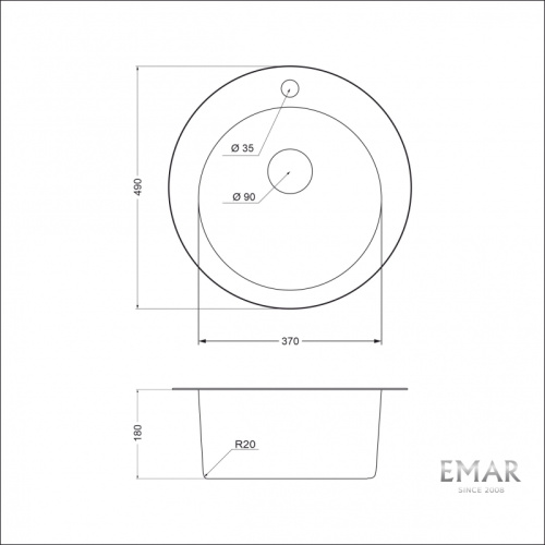 Мойка Emar Steel 490