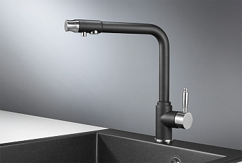 Смеситель для кухни Granula GR-2301, черный