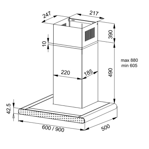 Купольная вытяжка Korting KHC 9958 XGN