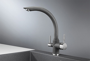 Смеситель для кухни Granula GR-2304, графит