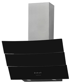 Наклонная вытяжка KRONA INGA 600 inox/black push button