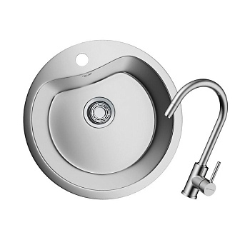 Комплект Omoikiri SAROMA 51-1-IN + Смеситель Shinagawa-BN