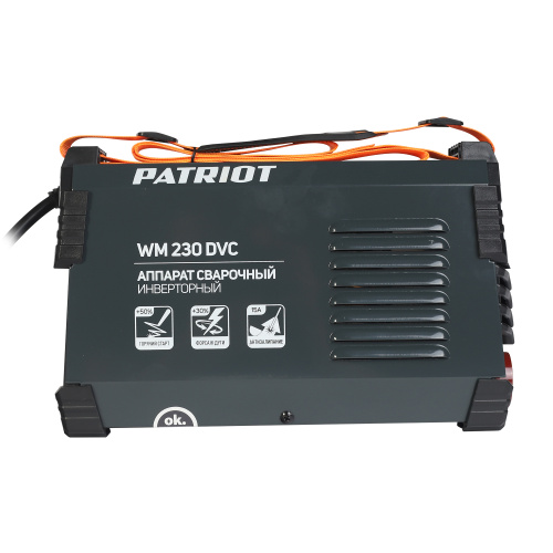 Аппарат сварочный инверторный PATRIOT WM230DVC MMA