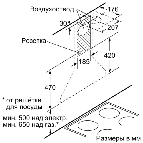 Вытяжка Bosch DWP64CC60T