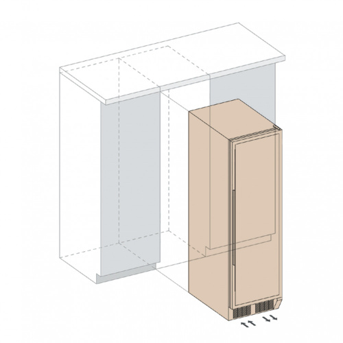 Винный шкаф встраиваемый Dunavox DX-181.490DMBK