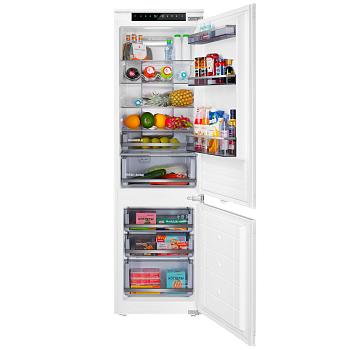 Холодильник-морозильник встраиваемый MAUNFELD MBF17754NFWHGR LUX