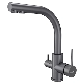 Смеситель для кухни Paulmark ESSEN, матовый серый, Es213011-MG