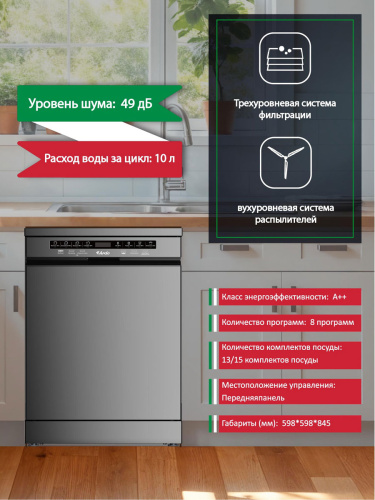 Посудомоечная машина соло ARDO DTH1563S2