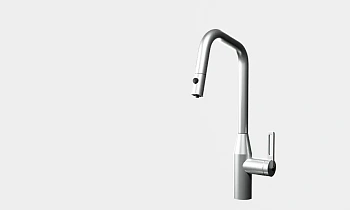 Смеситель кухонный с выдвижным изливом Granula GR-8171, нерж