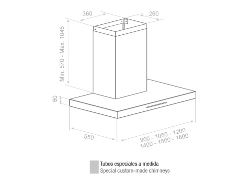 Вытяжка Pando P-861/105 IX 850