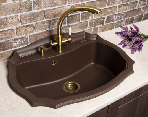 Кухонный смеситель PVD Florentina Шале Графит