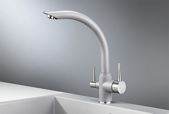 Смеситель для кухни Granula GR-2304, алюминиум