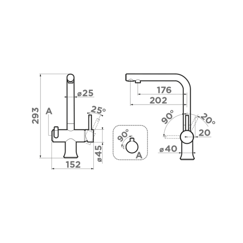 Смеситель Omoikiri Hotaru-GB латунь/графит