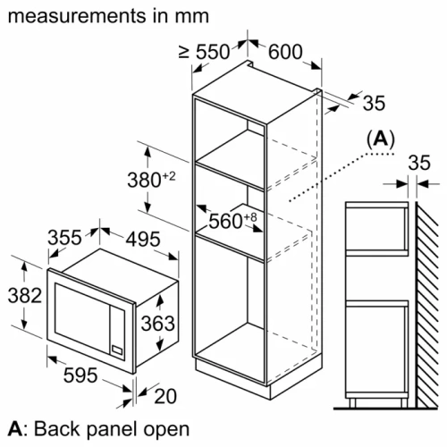 Микроволновая печь встраиваемая Bosch BEL653MP3