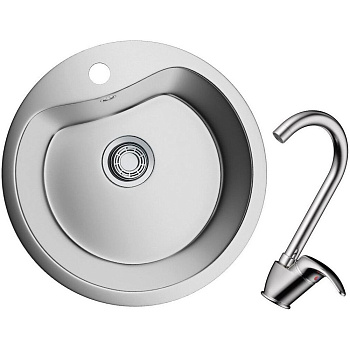 Комплект Omoikiri SAROMA 51-1-IN + Смеситель Umi-BN