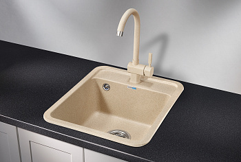 Кухонная мойка Granula Стандарт кварц ST-4202, бежевый