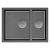 Мойка Paulmark NEXT 58/2S UNI, PM225844-GM, вороненая сталь