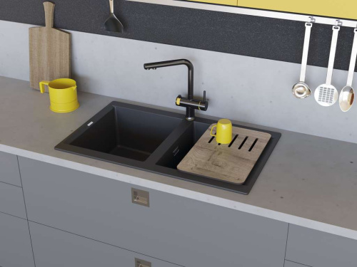 Смеситель Omoikiri Hotaru-GB латунь/графит