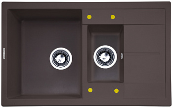 Кухонная мойка Zigmund & Shtain RECHTECK 780.2 ШВЕЙЦ.ШОКОЛАД