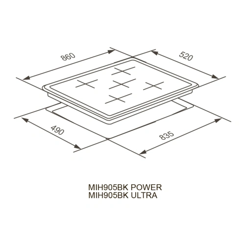Индукционная варочная панель MEFERI MIH905BK ULTRA