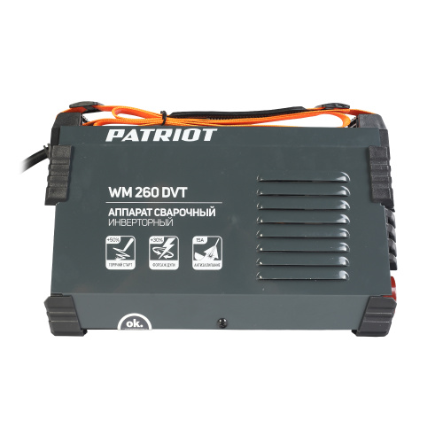 Аппарат сварочный инверторный PATRIOT WM260DVT MMA