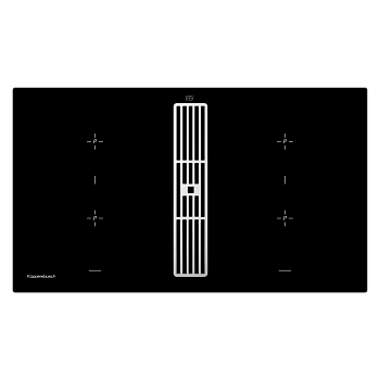 Индукционная варочная панель с вытяжкой Kuppersbusch KMI 9850.0 SR Silver Chrome