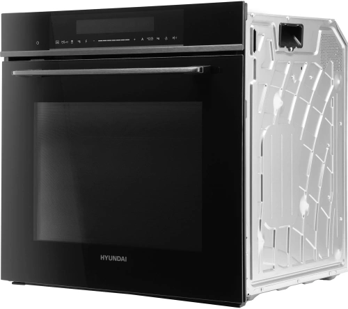 Духовой шкаф электрический Hyundai HMEO 6780 DX черное стекло/серебристый