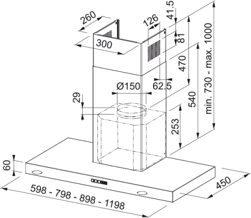Вытяжка Franke TALE 615 W XS