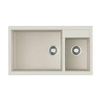 Мойка Omoikiri Tedori 86-2-LB-WH Tetogranit/белый