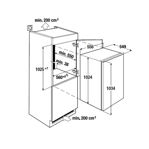 Встраиваемый холодильный шкаф Kuppersbusch FK 3800.1i
