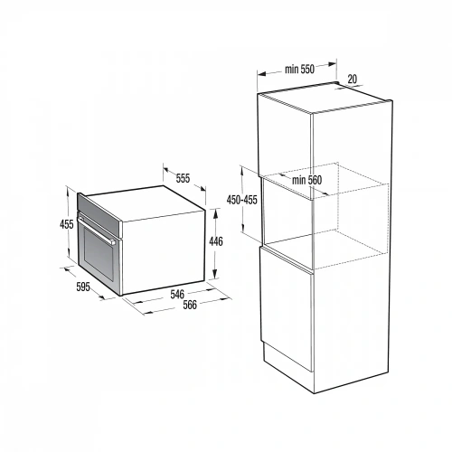 Духовой шкаф с СВЧ Gorenje BCM4058B
