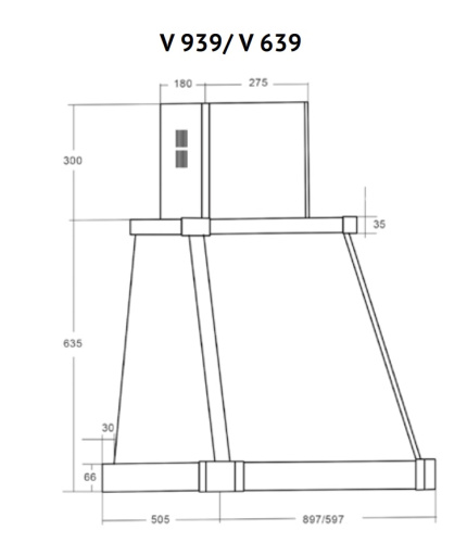 Вытяжка Kuppersberg V 939 ANT Bronze