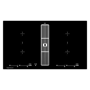 Индукционная варочная панель с вытяжкой Kuppersbusch KMI 9800.0 SR Silver Chrome