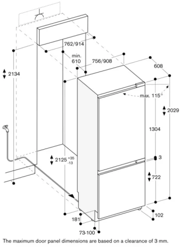 Встраиваемый холодильник Gaggenau RB492305