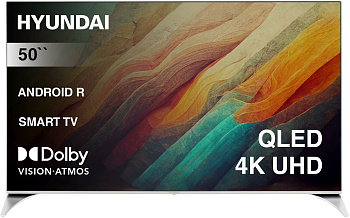 Телевизор QLED Hyundai 50" H-LED50QBU7500 Android TV Frameless черный