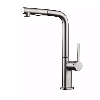 Смеситель для кухни Paulmark NEO, брашированная сталь, Ne214419-BS