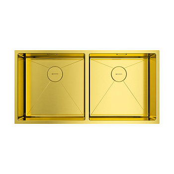 Мойка Omoikiri Taki 86-2-U/IF-LG нерж. сталь/светлое золото
