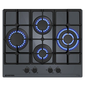 Газовая варочная панель MEFERI MGH604GR GLASS ULTRA
