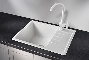 Кухонная мойка Granula Стандарт кварц ST-5803, белый