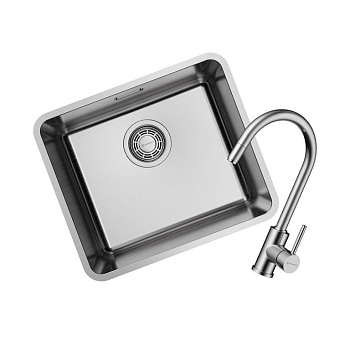 Комплект Omoikiri Omi 43-U/I-IN Ultra Mini + Смеситель Shinagawa-BN