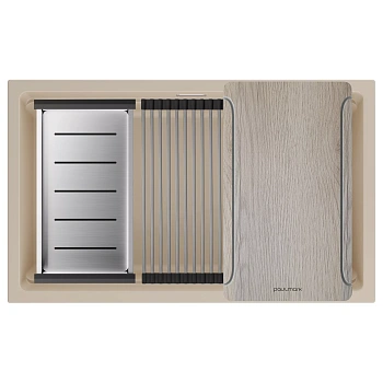 Мойка Paulmark LUMI-MULTI SINK 74 UNI, IT-GRANIT, LU-MULTI 74-LA латте
