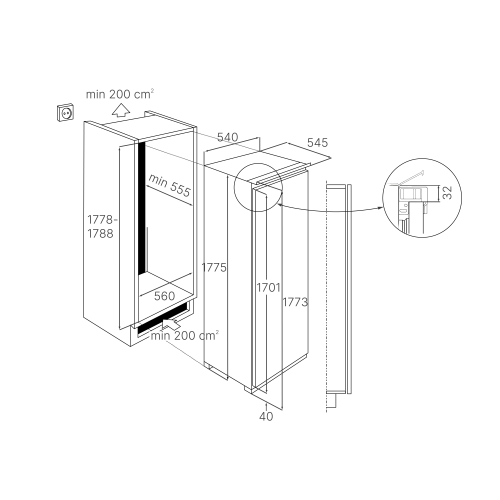 Встраиваемый холодильник Kuppersbusch FK 8840.1i